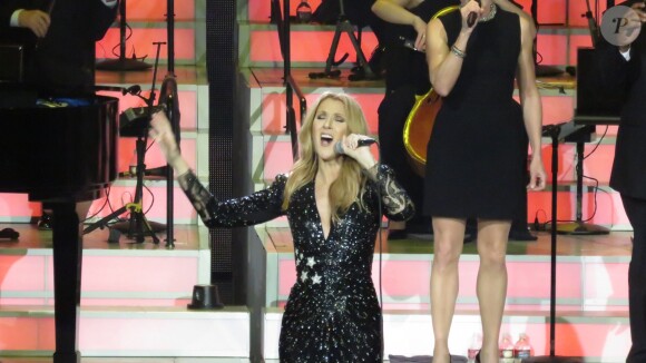Semi-exclusif - Céline Dion au Caesars Palace à Las Vegas le 23 février 2016.