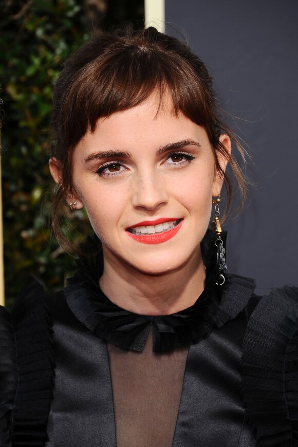 Emma Watson lors des Golden Globes Awards à Los Angeles, le 7 janvier 2018.