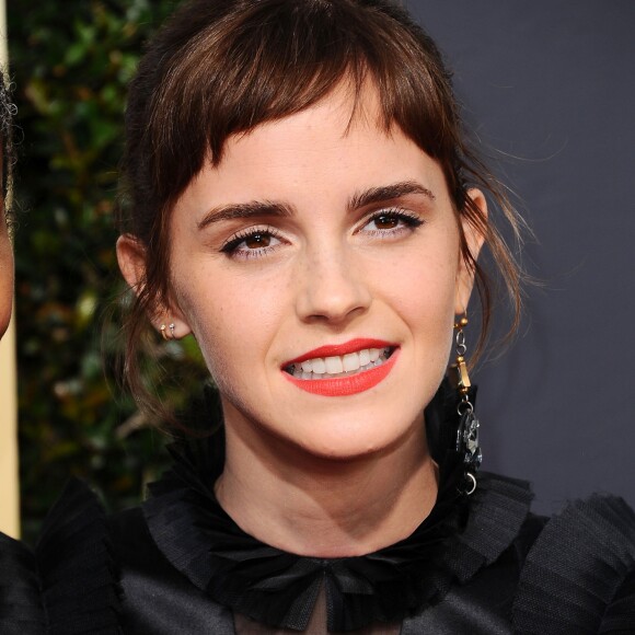 Emma Watson lors des Golden Globes Awards à Los Angeles, le 7 janvier 2018.