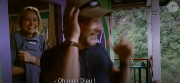 Adriana Karembeu en soutien-gorge devant Mike Horn - "A l'état sauvage", M6, 8 janvier 2018