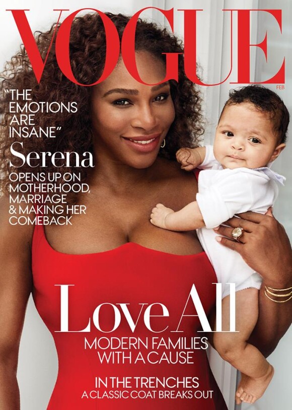Serena Williams et sa fille Alexis en couverture de Vogue. Numéro de février 2018. Photo par Mario Testino.