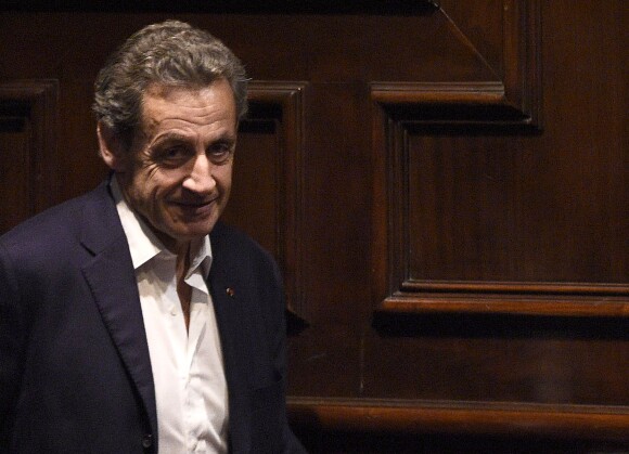 Nicolas Sarkozy au concert de Carla Bruni à Madrid le 10 janvier 2018.