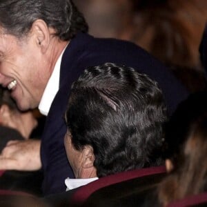 Nicolas Sarkozy au concert de Carla Bruni à Madrid le 10 janvier 2018.