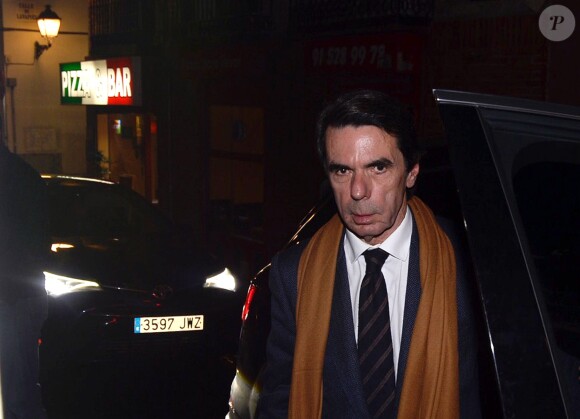 José Maria Aznar et sa femme Ana Botella au concert de Carla Bruni à Madrid le 10 janvier 2018.
