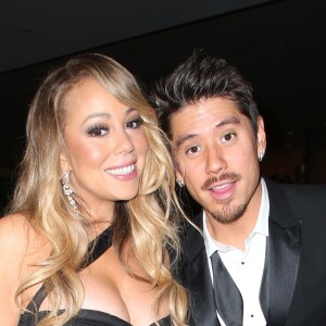 Mariah Carey et son compagnon Bryan Tanaka - People à la sortie de la soirée des 75ème Golden Globe Awards au Beverly Hilton à Beverly Hills. Le 7 janvier 2018.