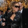Mariah Carey arrive à l'hôtel Plaza Athénée à Paris le 6 décembre 2017.
