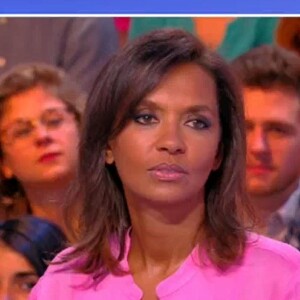 Karine Le Marchand révèle avoir été draguée et même "tripotée" par certains agriculteurs de "L'amour est dans le pré" (M6), lundi 15 janvier 2018 sur le plateau de "Touche pas à mon poste" (C8).