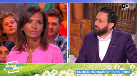 Karine Le Marchand révèle avoir été draguée et même "tripotée" par certains agriculteurs de "L'amour est dans le pré" (M6), lundi 15 janvier 2018 sur le plateau de "Touche pas à mon poste" (C8).