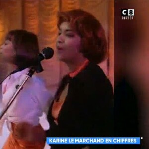 La première télé de Karine Le Marchand, avec quelques de plus et une perruque en 1991. "Touche pas à mon poste" (C8) lundi 15 janvier 2018.