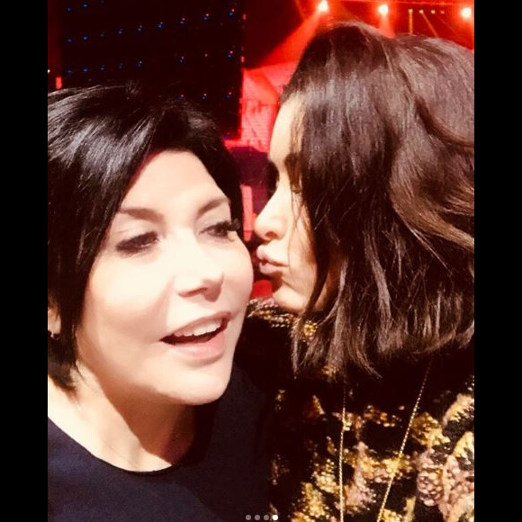 Liane Foly et Jenifer lors des répétitions du spectacle "Musique !" des Enfoirés. Instagram, le 16 janvier 2018.