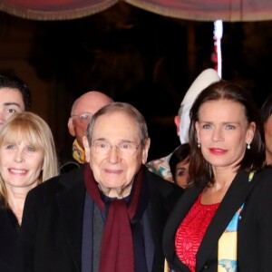 Pauline Ducruet était particulièrement sexy, très décolletée, aux côtés de sa mère la princesse Stéphanie de Monaco et sa soeur Camille Gottlieb lors de la représentation du 20 janvier 2018 au 42e Festival International du Cirque de Monte-Carlo, sous le chapiteau de Fontvieille. © Jean-Charles Vinaj/Pool Monaco/Bestimage