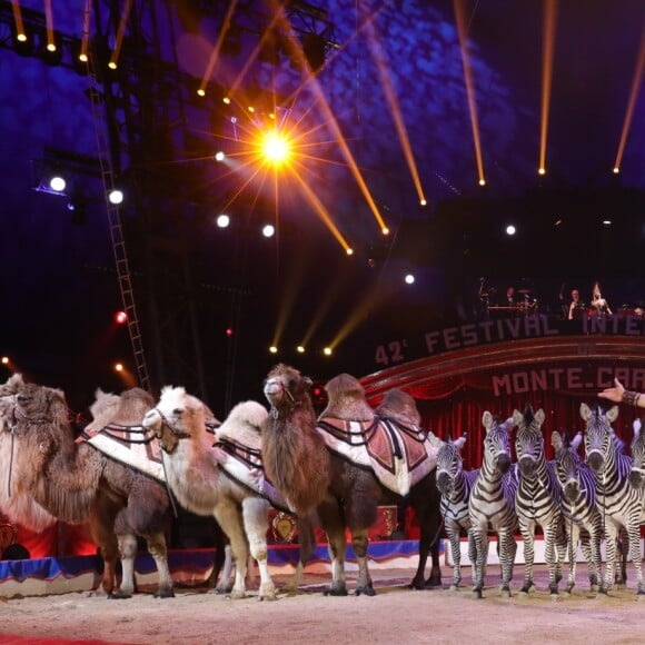 La princesse Stéphanie de Monaco était accompagnée de ses deux filles, Pauline Ducruet et Camille Gottlieb, le 19 janvier 2018 pour le 2e jour du 42e Festival International du Cirque de Monte-Carlo. © Jean-Charles Vinaj/Pool Monaco/Bestimage