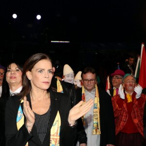 La princesse Stéphanie de Monaco était accompagnée de ses deux filles, Pauline Ducruet et Camille Gottlieb, le 19 janvier 2018 pour le 2e jour du 42e Festival International du Cirque de Monte-Carlo. © Jean-Charles Vinaj/Pool Monaco/Bestimage