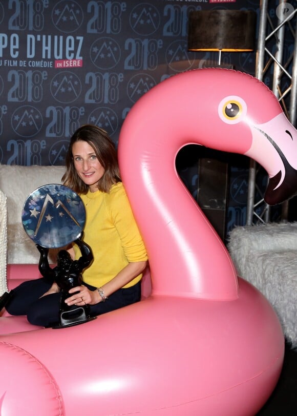 Camille Cottin, prix d'interprétation féminine dans le film « Larguées » lors de la soirée de clôture et remise de prix du 21ème festival international du film de comédie de l'Alpe d'Huez le 20 janvier 2018. © Dominique Jacovides / Bestimage