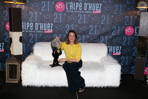 Camille Cottin, prix d'interprétation féminine dans le film « Larguées » lors de la soirée de clôture et remise de prix du 21ème festival international du film de comédie de l'Alpe d'Huez le 20 janvier 2018. © Dominique Jacovides / Bestimage