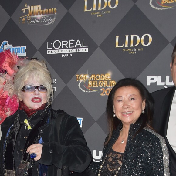 Armande Altaï, Jeanne d'Hauteserre, Jeremy Urbain - Photocall de 14ème édition de la finale du concours Top Model Belgium au Lido à Paris le 21 janvier 2018. © Giancarlo Gorassini/Bestimage