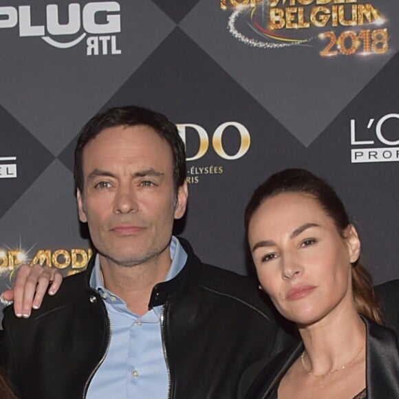 Laura Messia, Frédérique Bel, Anthonny Delon, Vanessa Demouy, Jeremy Urbain, Adriana Karembeu - Photocall de 14ème édition de la finale du concours Top Model Belgium au Lido à Paris le 21 janvier 2018. © Giancarlo Gorassini/Bestimage