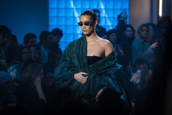 Bella Hadid walks on the runway during the Alexandre Vauthier Haute Couture Fashion Show during Paris Fashion Week Spring Summer 2018 held in Paris, France on January 23, 2018. Photo by Alban Wyters/ABACAPRESS.COM23/01/2018 - Paris
