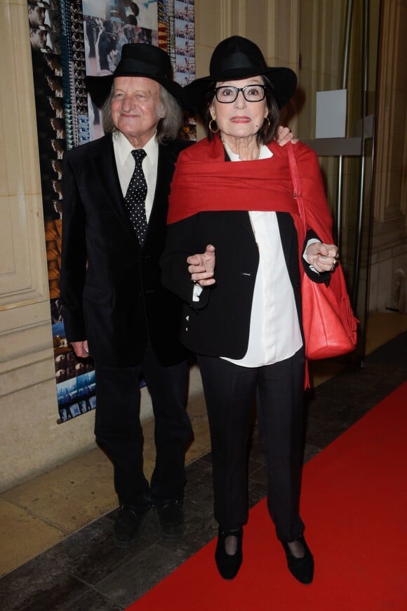 André Chapelle et sa femme Nana Mouskouri - Hommage rendu à l'acteur, réalisateur, scénariste et écrivain français Jean-Claude Brialy à l'occasion du 10ème anniversaire de sa mort au CNC (Centre National du Cinéma et de l'Image Animée) à Paris, France, le 20 novembre 2017.