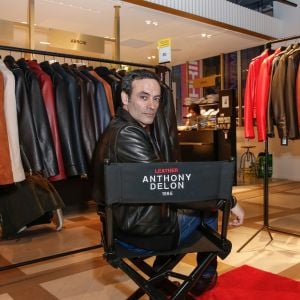 Exclusif - Lancement de la collection cuirs Anthony Delon 1985 en présence du créateur Anthony Delon au Pop-Up Store "Anthony Delon 1985" du Printemps Haussmann à Paris, le 19 janvier 2018. © Philippe Doignon/Bestimage