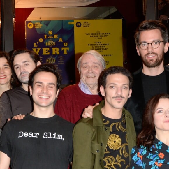 Exclusif - Clotilde Hesme, Nicolas Maury, Alain Pralon, Cyrille Thouvenin, Vincent Dedienne, Laure Calamy, Jean-Robert Charrier (directeur du Théâtre de la Porte-Saint-Martin) - Première de la pièce de théâtre "Le Jeu de l'amour et du hasard" au théâtre de la Porte Saint-Martin à Paris, le 16 janvier 2018. © Coadic Guirec/Bestimage