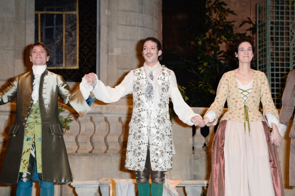 Exclusif - Cyrille Thouvenin, Vincent Dedienne et Clotilde Hesme - Première de la pièce de théâtre "Le Jeu de l'amour et du hasard" au théâtre de la Porte Saint-Martin à Paris, le 16 janvier 2018. © Coadic Guirec/Bestimage