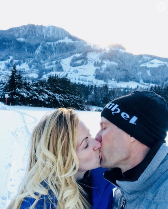Sébastien Ogier et sa femme Andrea Kaiser aux sports d'hiver à Kitzbühel, photo Instagram 18 janvier 2017.