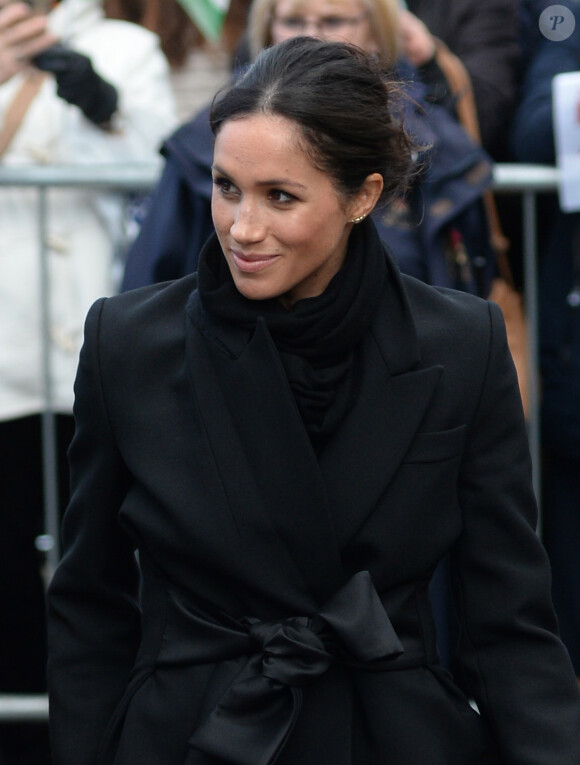 Meghan Markle visite le château de Cardiff, Royaume Uni, le 18 janvier 2018.