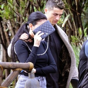 Cristiano Ronaldo fête l'anniversaire de sa compagne Georgina Rodriguez à Marbella. Le 28 janvier 2018.