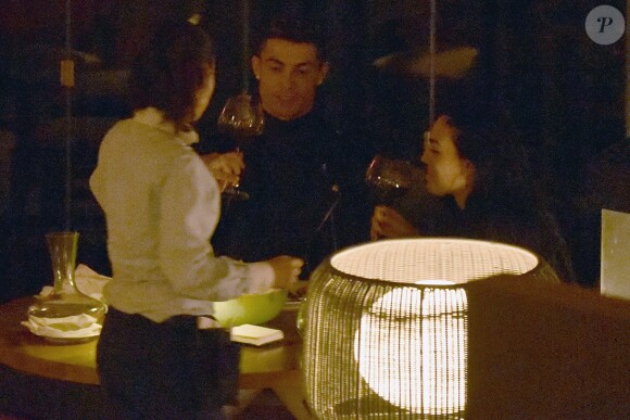 Cristiano Ronaldo fête l'anniversaire de sa compagne Georgina Rodriguez à Marbella. Le 28 janvier 2018.