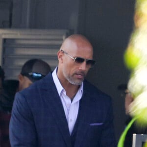 Russel Brand fait une apparition aux côtés de Dwayne Johnson dans la série "Ballers" à Los Angeles le 10 janvier 2018. © CPA / Bestimage