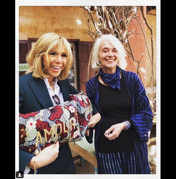 Brigitte Macron a rencontré Valérie Schlumberger, la maman de Léa Seydoux, au Sénégal. Instagram, le 2 février 2018. 