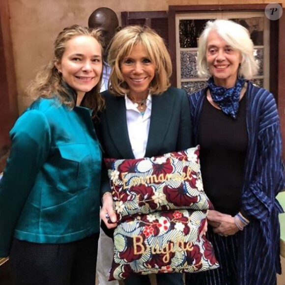 Brigitte Macron a rencontré Valérie Schlumberger, la maman de Léa Seydoux, au Sénégal. Instagram, le 2 février 2018. 