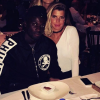 Emilie Fiorelli et M'Baye Niang prennent la pose ensemble lors d'une soirée. Août 2016.