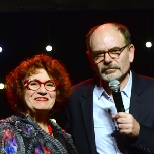 Andréa Ferréol, Jean-Pierre Darroussin, prix d'interprétation masculine pour le téléfilm "La Loi de Julien" - Soirée de remise des prix des Lauriers de la Radio et de la Télévision au Palace à Paris. Le 12 février 2018 © Giancarlo Gorassini / Bestimage