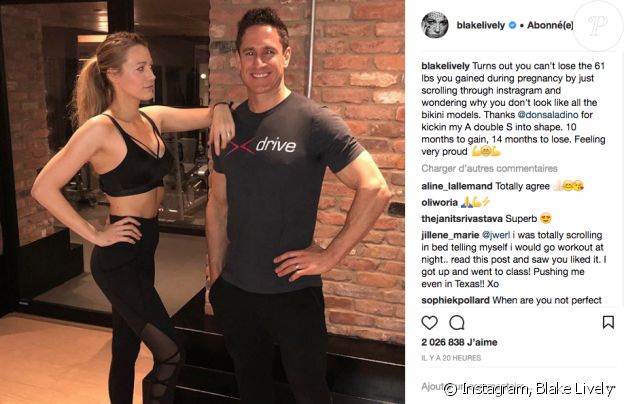 Blake Lively affiche ses 27 kilos perdus avec son coach sportif.