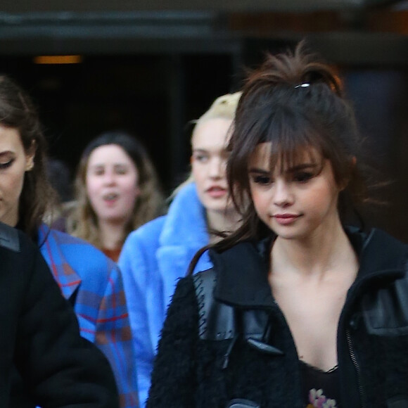 Selena Gomez a assisté au défilé Coach (collection automne-hiver 2018-2019) à New York, le 13 février 2018.