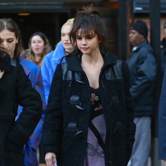 Selena Gomez a assisté au défilé Coach (collection automne-hiver 2018-2019) à New York, le 13 février 2018.