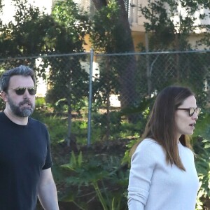 Ben Affleck et Jennifer Garner récemment séparés se retrouvent pour assister au match de basket de leur fils Samuel à Brentwood le 3 février 2018.
