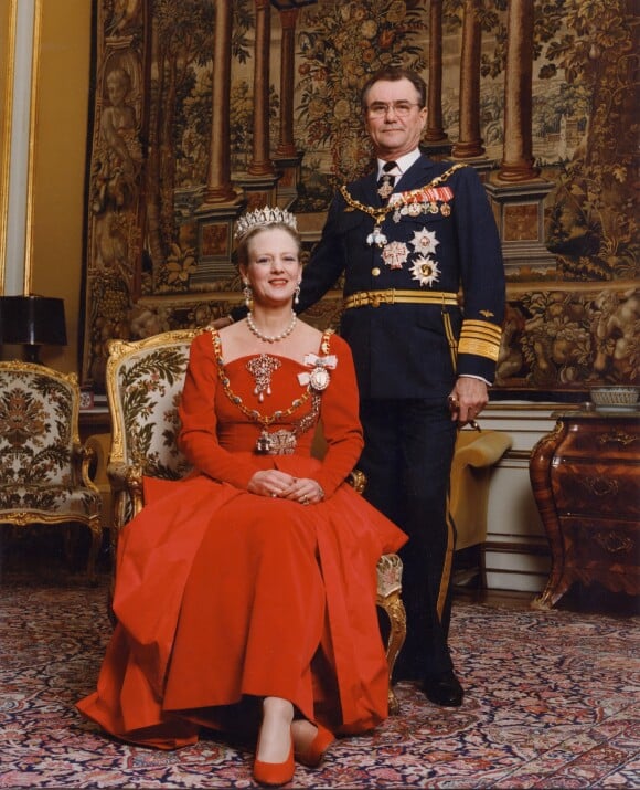 Photo d'archives de la reine Margrethe II et du prince Henrik de Danemark.