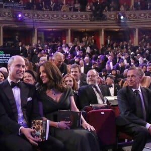 Kate Middleton (enceinte) et le prince William à la 71ème cérémonie des British Academy Film Awards (BAFTA) au Royal Abert Hall à Londres, le 18 février 2018.