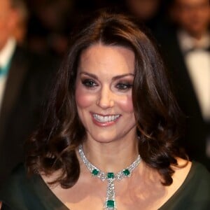 Kate Middleton (enceinte) et le prince William à la 71ème cérémonie des British Academy Film Awards (BAFTA) au Royal Abert Hall à Londres, le 18 février 2018.