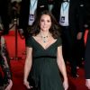 Kate Middleton (enceinte) et le prince William à la 71ème cérémonie des British Academy Film Awards (BAFTA) au Royal Abert Hall à Londres, le 18 février 2018.