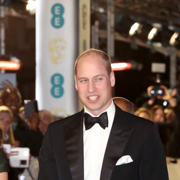 Kate Middleton (enceinte) et le prince William à la 71ème cérémonie des British Academy Film Awards (BAFTA) au Royal Abert Hall à Londres, le 18 février 2018.