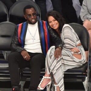 Diddy et Cassie assistent au NBA All-Star Game 2018 au Staples Center. Los Angeles, le 18 février 2018.