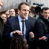 Emmanuel Macron, candidat à l'élection présidentielle pour le mouvement En Marche!, a effectué un déplacement aux Mureaux, les Yvelines, France, le 7 mars 2017. © Dominique Jacovides/Bestimage