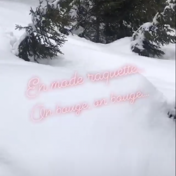 Sylvie Tellier en vacances au ski avec sa famille.