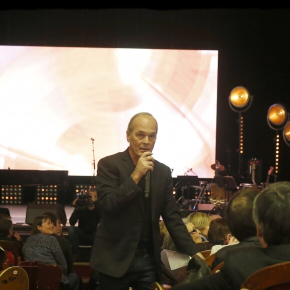 Exclusif - Raphaël Mezrahi et Laurent Baffie - 5e édition de "La Nuit de la Déprime" aux Folies Bergère à Paris le 12 février 2018. © Alain Guizard/Bestimage