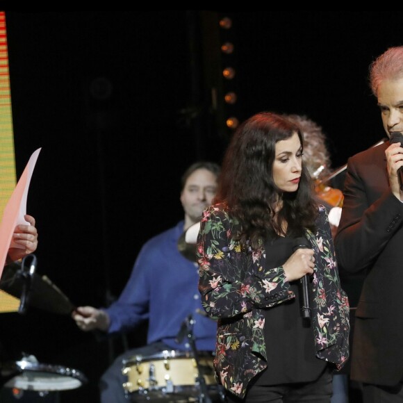 Exclusif - Jean-François Gallotte, Olivia Ruiz, Raphaël Mezrahi - 5e édition de "La Nuit de la Déprime" aux Folies Bergère à Paris le 12 février 2018. © Alain Guizard/Bestimage