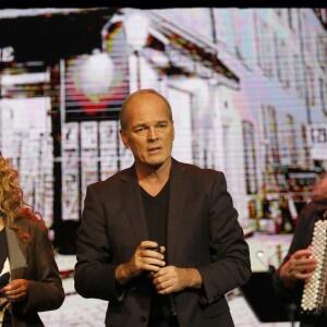 Exclusif - Christelle Chollet, Laurent Baffie, Roland Romanelli - 5e édition de "La Nuit de la Déprime" aux Folies Bergère à Paris le 12 février 2018. © Alain Guizard/Bestimage